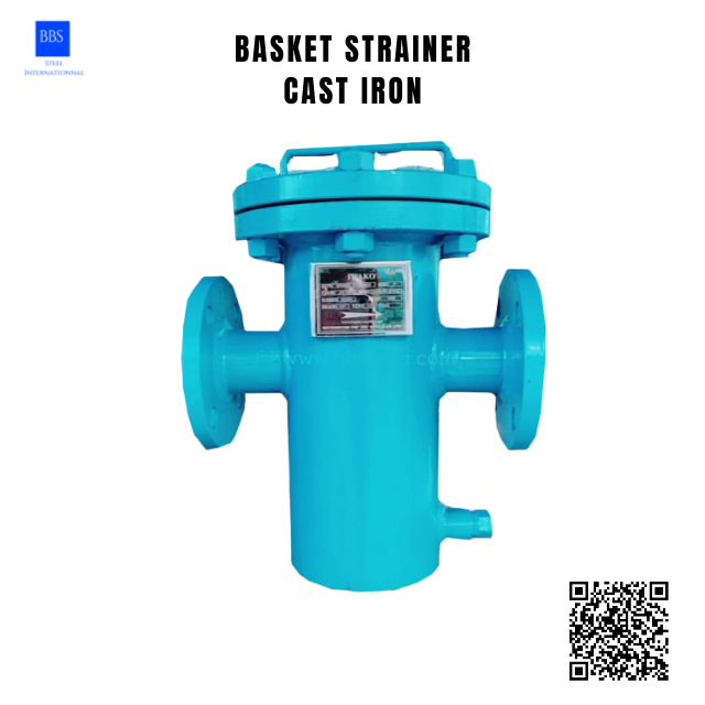 Cast Iron Basket Strainer with Mesh Screen Filter Temporary