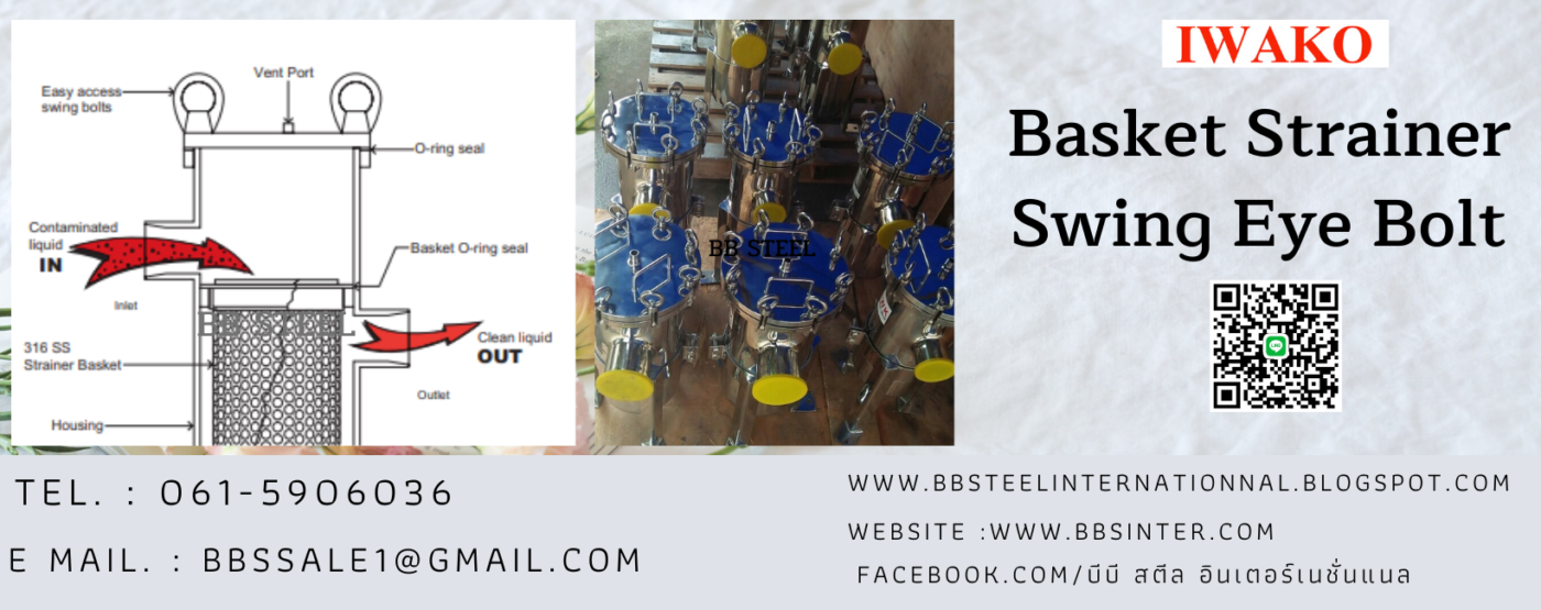 basket strainer swing eye bolt