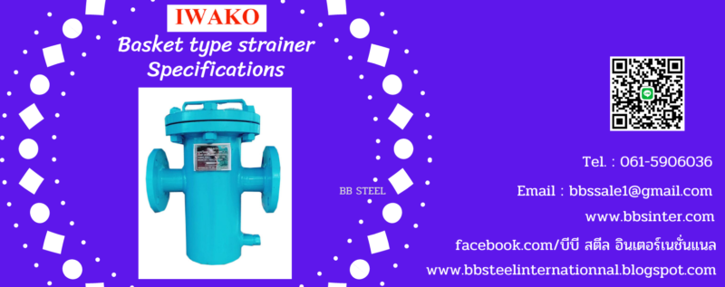 basket type strainer specifications