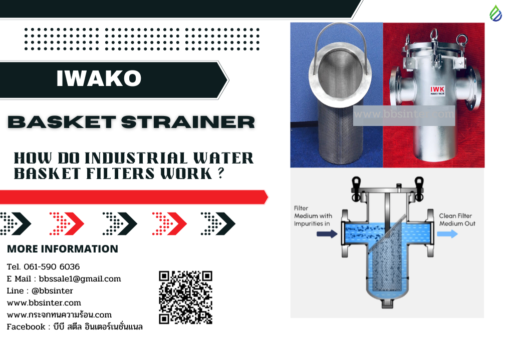 How do industrial water basket filters work ?