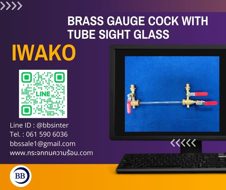 brass gauge cock with tube sight glass
