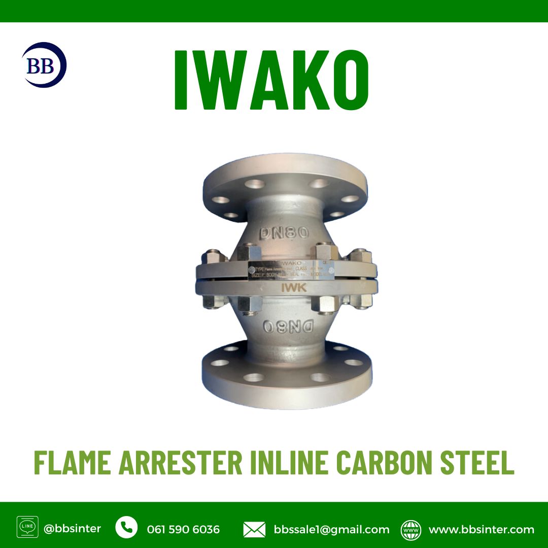 Flame Arrester Stainless Steel Inline อุปกรณ์ป้องกันไฟย้อนกลับ