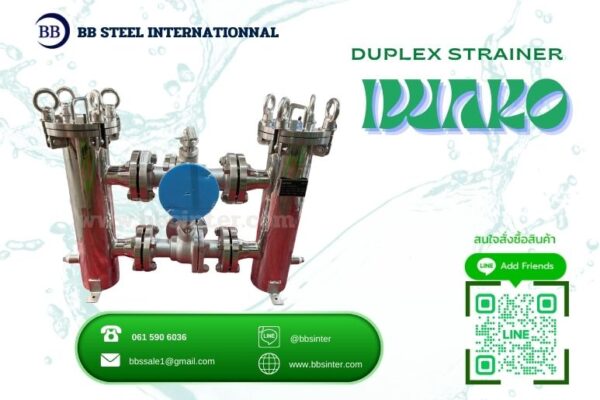 duplex strainer raw water intake installation